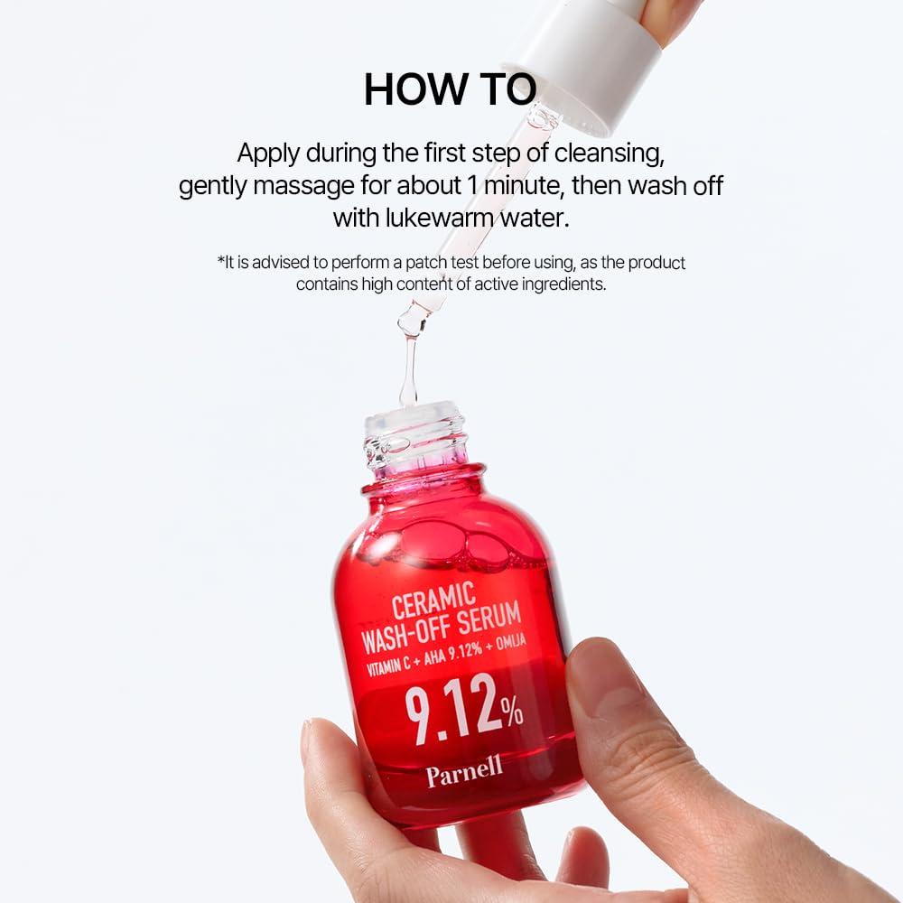 Parnell  AHA 9.12 OMIJA CERAMIC WASH-OFF SERUM 30ml 6