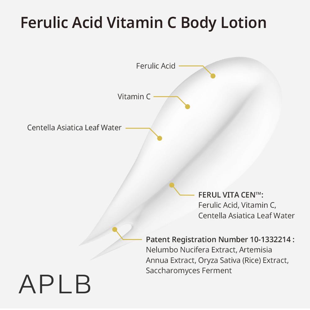 APLB FERULIC ACID VITAMIN C BODY LOTION 300ml 3