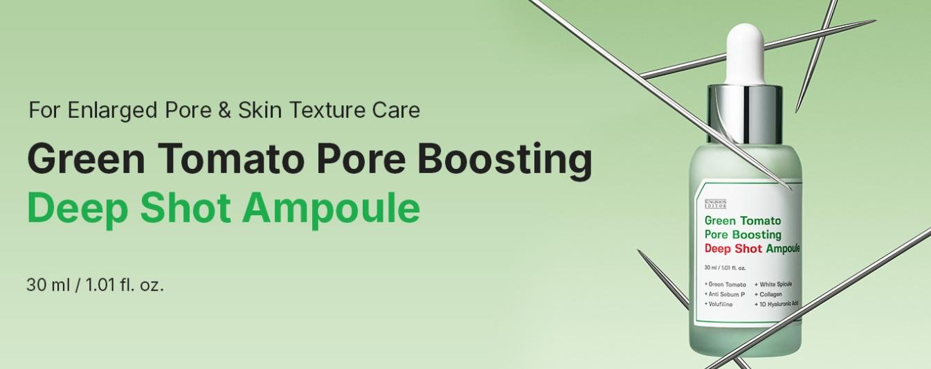 Sungboon Editor Green Tomato Spicule Pore Boosting Ampoule 30ml 2