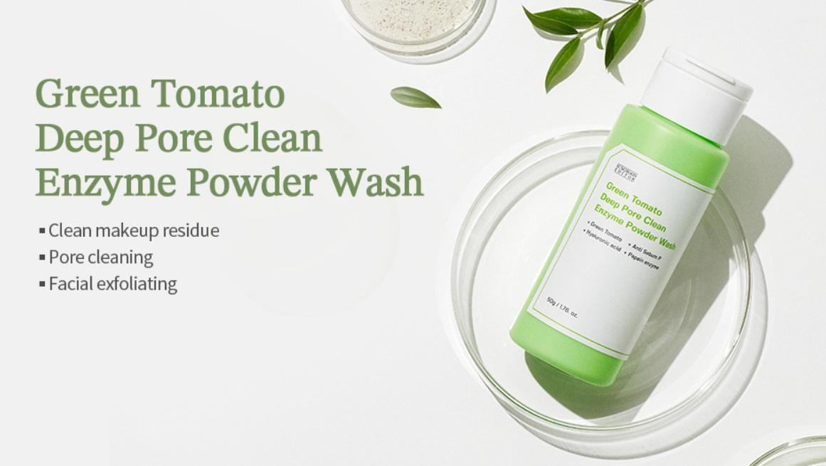 Sungboon Editor Green Tomato Deep Pore Clean Enzyme Powder Wash 50g 5