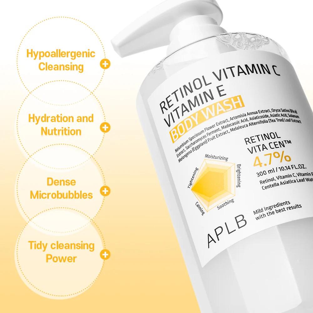 APLB RETINOL VITAMIN C VITAMIN E BODY WASH 300ml 6
