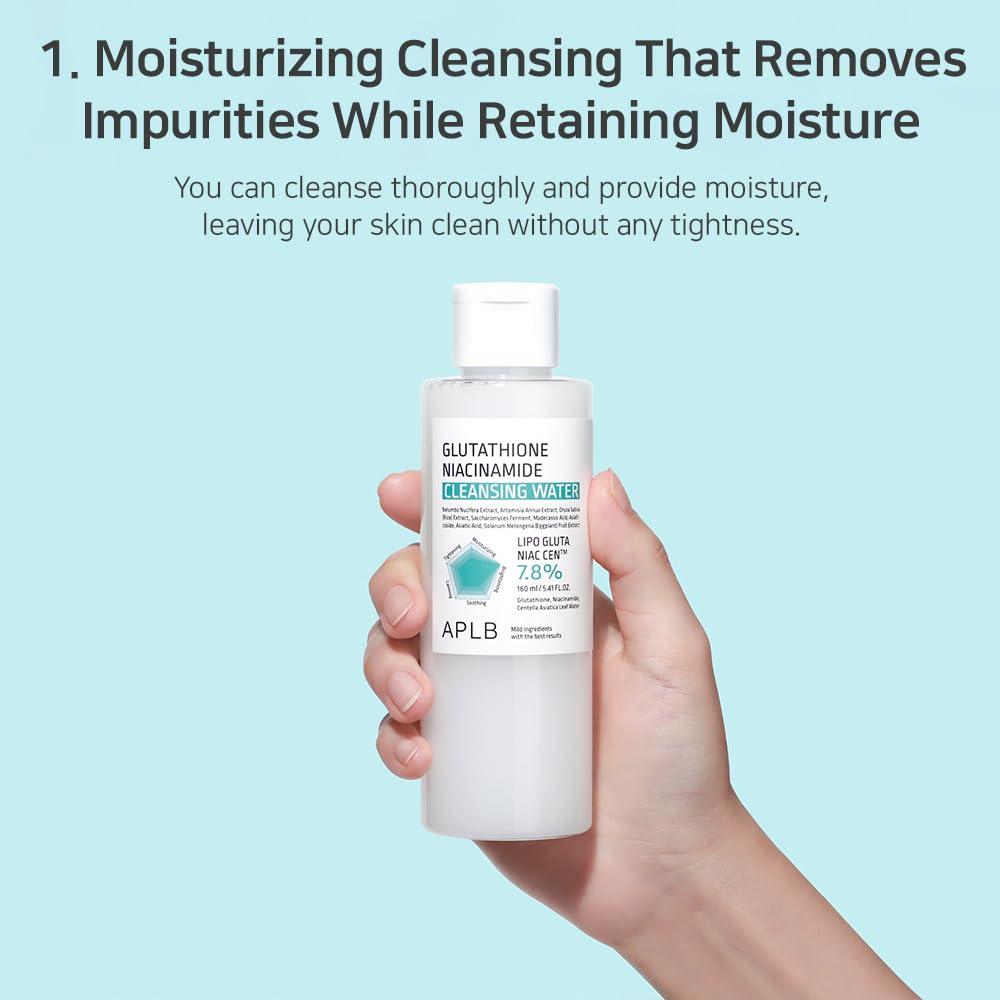 APLB Glutathione Niacinamide Cleansing Water 160ml 7