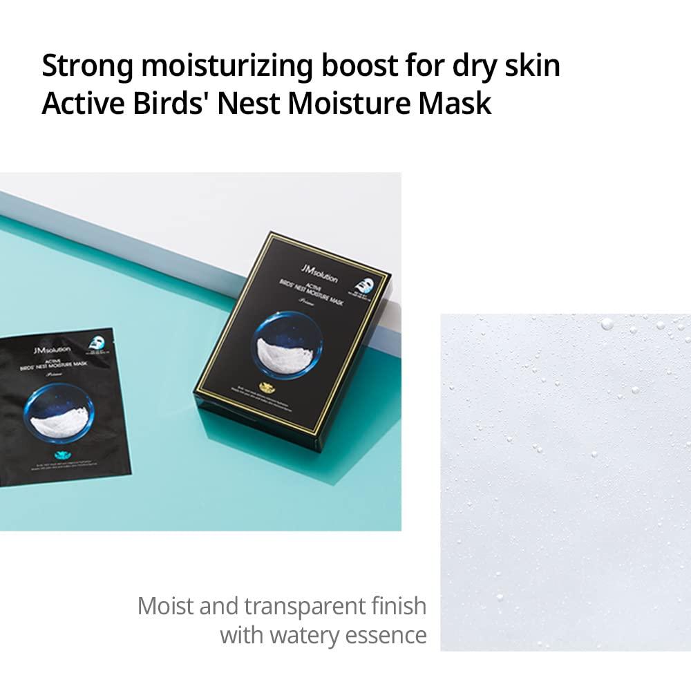 JMSOLUTION ACTIVE BIRDS' NEST MOISTURE MASK 10 SHEETS 4