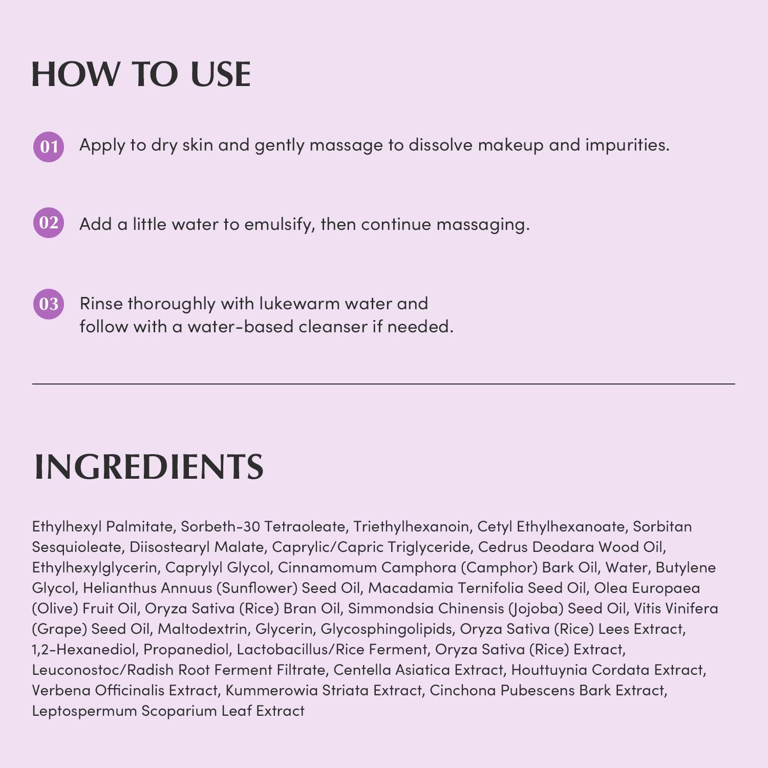 EQQUALBERRY Purple Rice Pore Smoothing Cleansing Oil 200ml 8