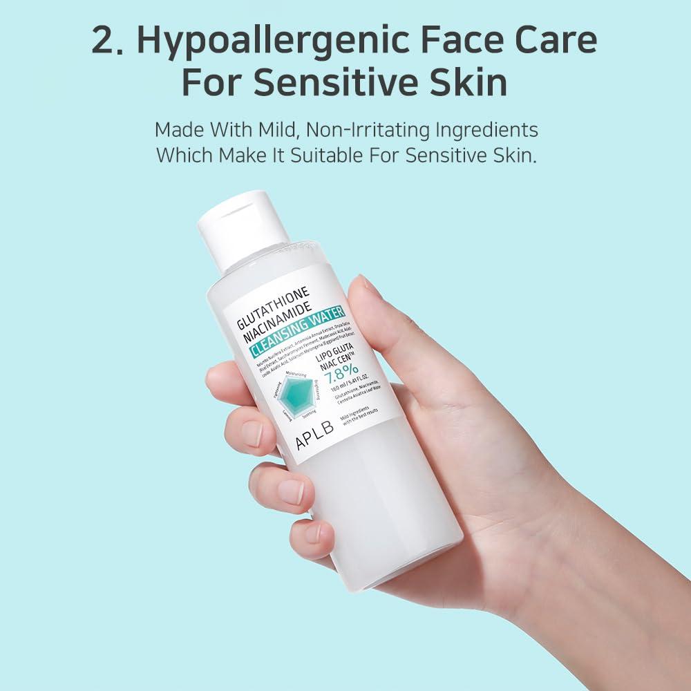 APLB Glutathione Niacinamide Cleansing Water 160ml 8