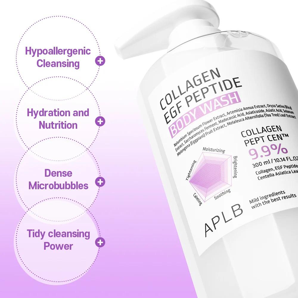APLB COLLAGEN EGF PEPTIDE BODY WASH 300ml 6