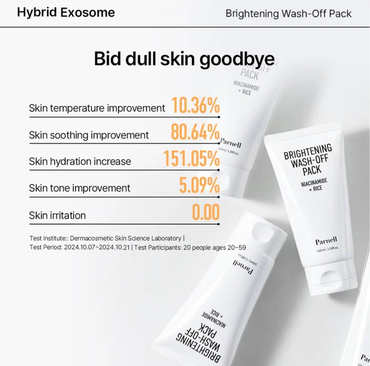 Parnell NIACINAMIDE RICE BRIGHTENING WASH OFF PACK 100ml 2