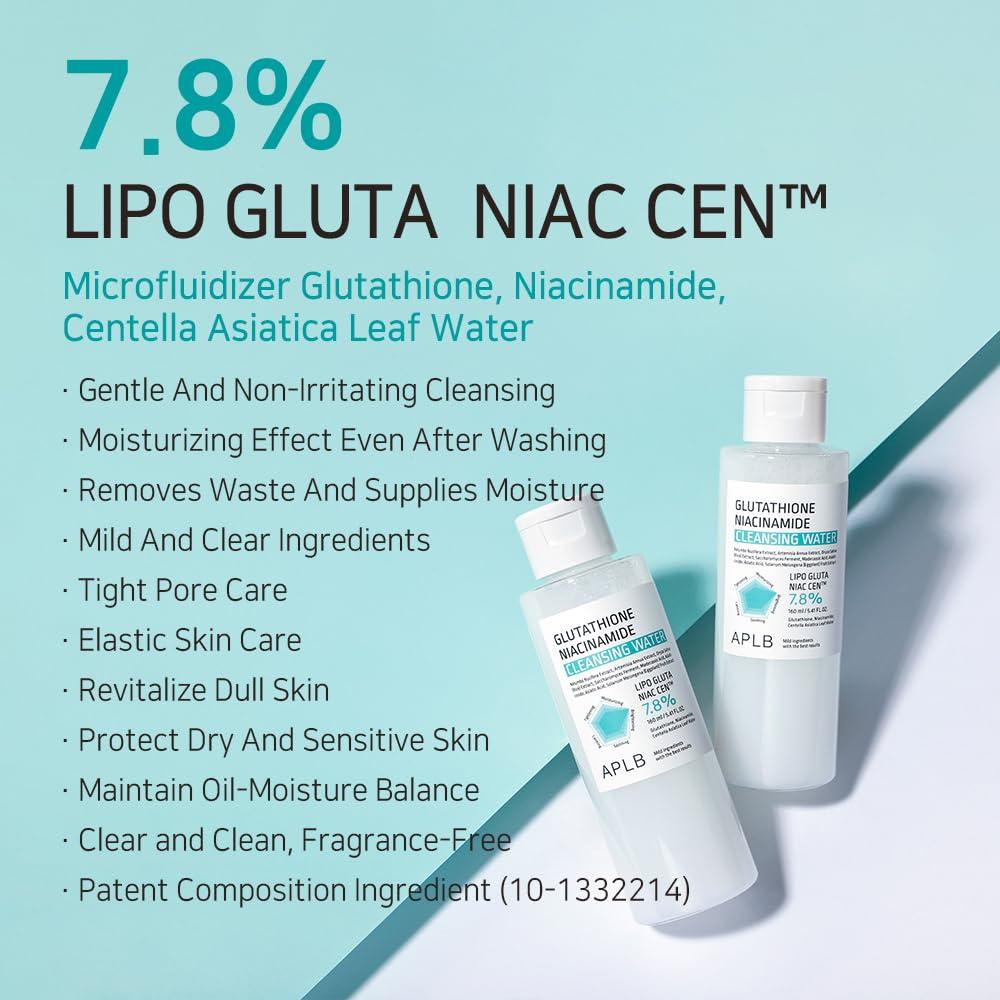 APLB Glutathione Niacinamide Cleansing Water 160ml 3