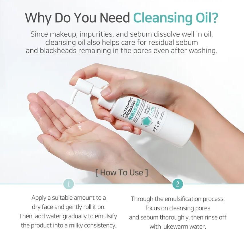 APLB Glutathione Niacinamide Cleansing Oil 105ml 7