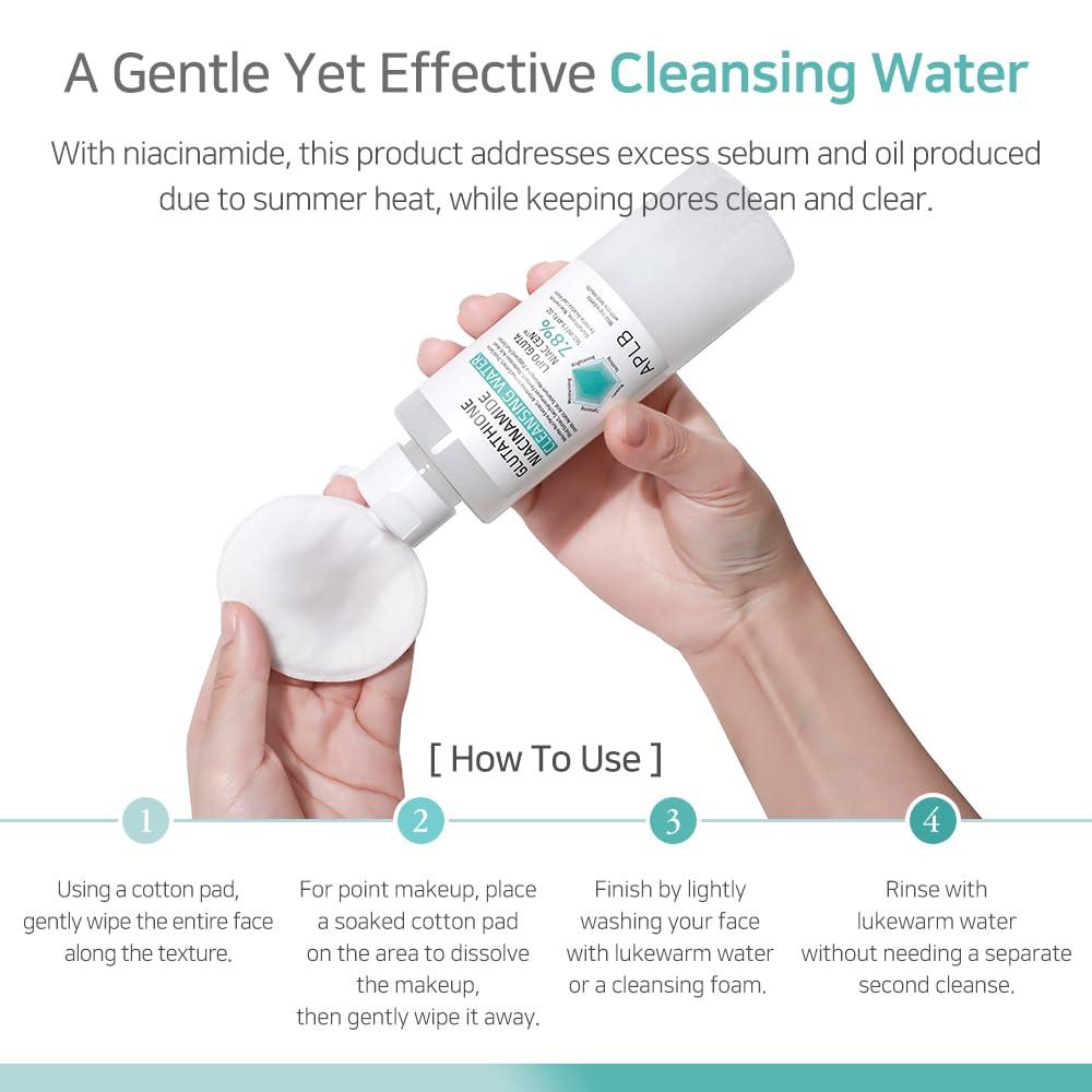 APLB Glutathione Niacinamide Cleansing Water 160ml 9