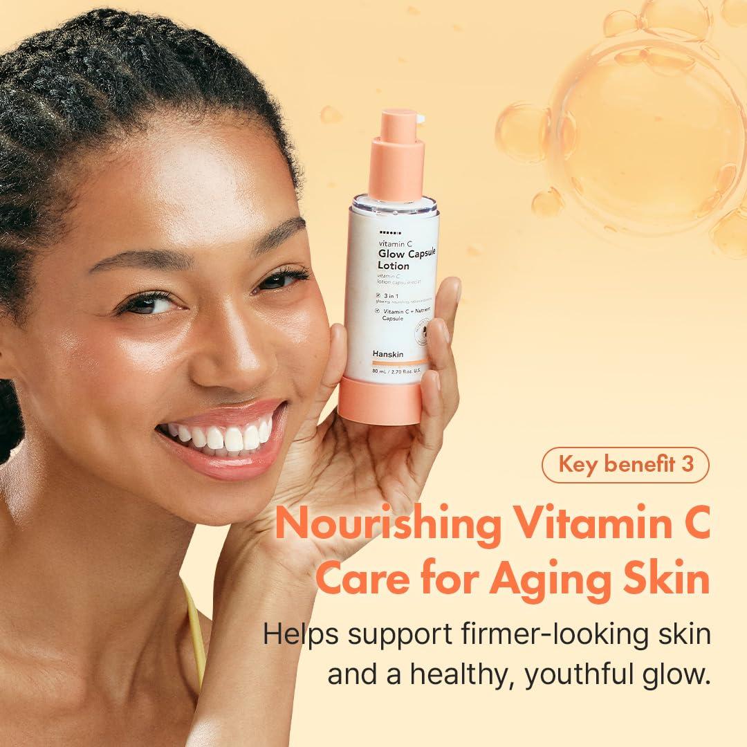 Hanskin Vitamin C Glow Capsule Lotion, 80ml 5