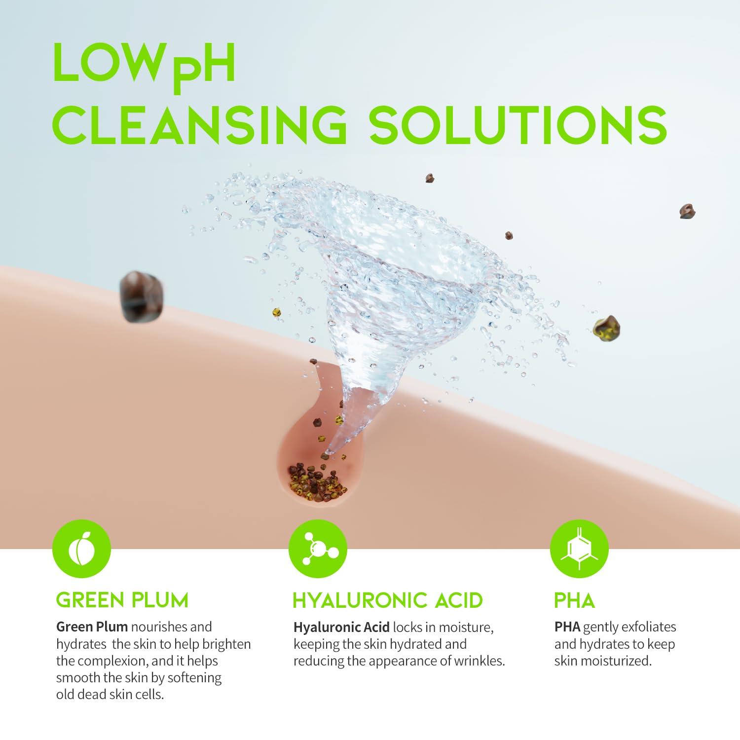 OOTD Green Plum Low Ph Cleansing Gel 200ml 3